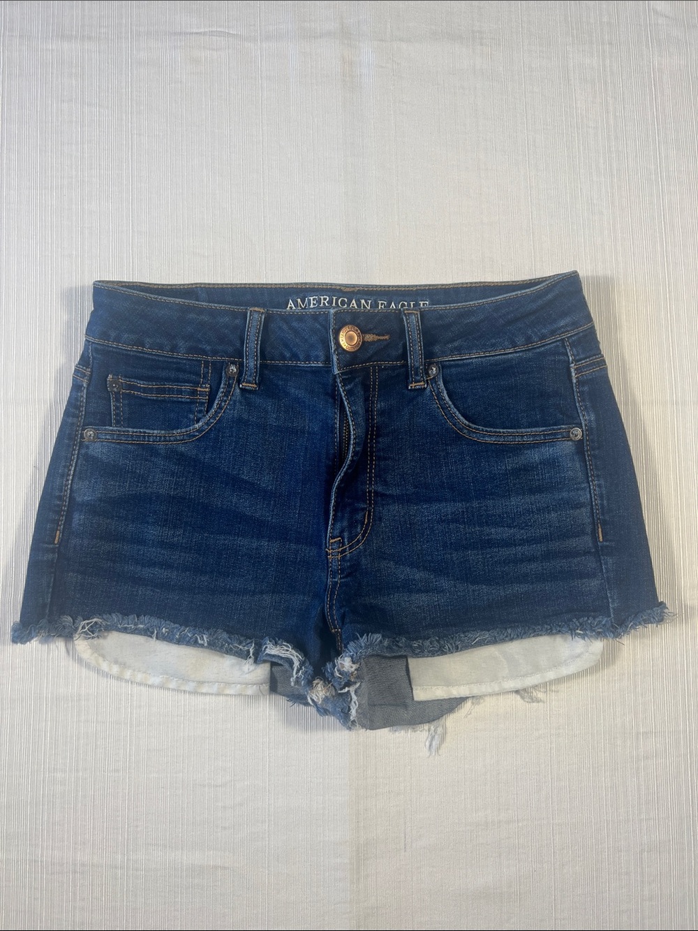 American Eagle Outfitters Dark Blue Denim Cutoff Shorts